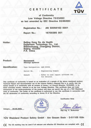 Сертификат TUV EEC