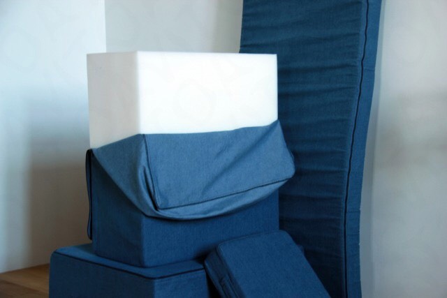 Комплект вспомогательных подушек Кандадзя (Цвет синий, мягкие пуфики)